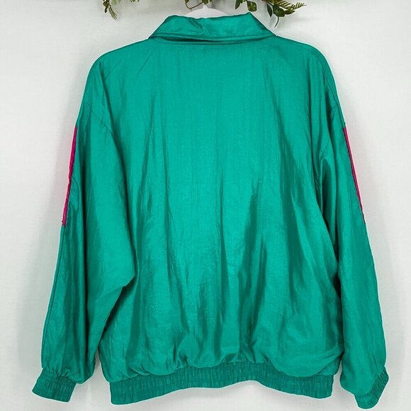 J.S Authentics Windbreaker Zip Up Jacket  Sizie Medium Vintage Y2K - Picture 3 of 5
